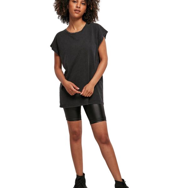 Women's acid washed extended shoulder tee Miniaturansicht