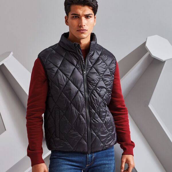 Diamond pane padded gilet Miniaturansicht