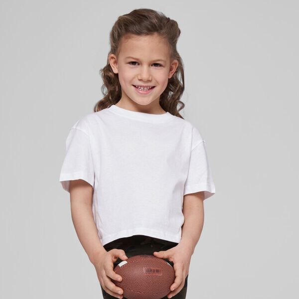 Girls cropped Jersey tee Miniaturansicht