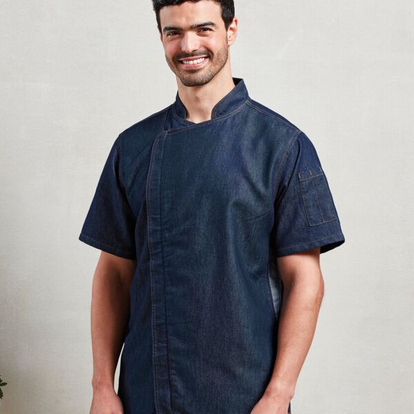 Chef's zip-close short sleeve jacket Miniaturansicht