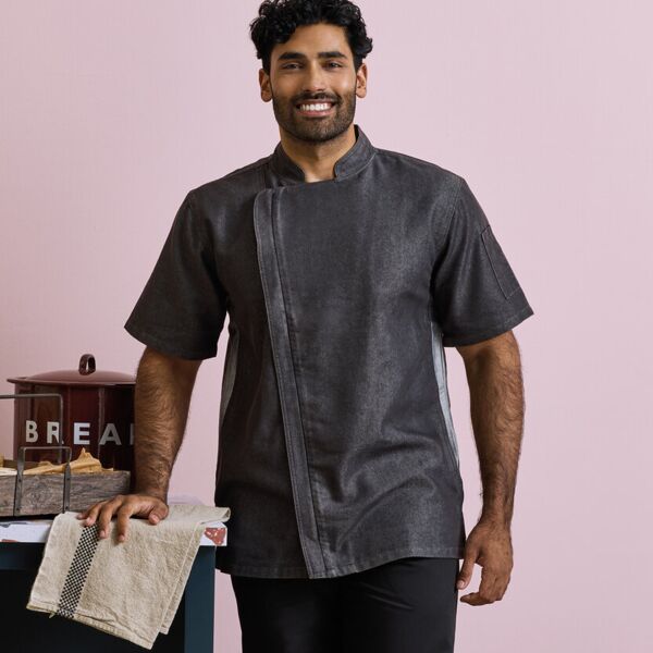 Chef's zip-close short sleeve jacket Miniaturansicht