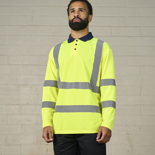 High visibility long sleeve polo Miniaturansicht
