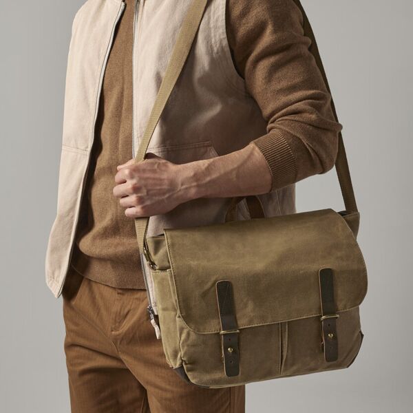 Heritage waxed canvas messenger Miniaturansicht