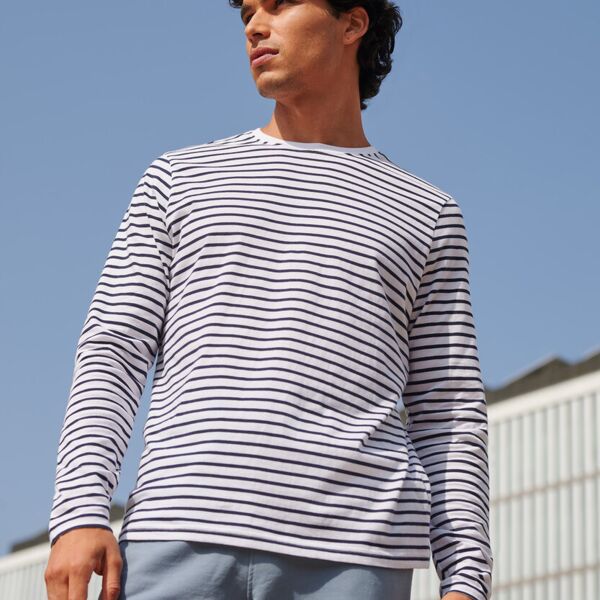 Unisex long-sleeved striped T Miniaturansicht