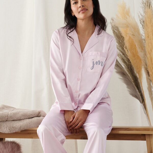 Women's satin long pyjamas Miniaturansicht