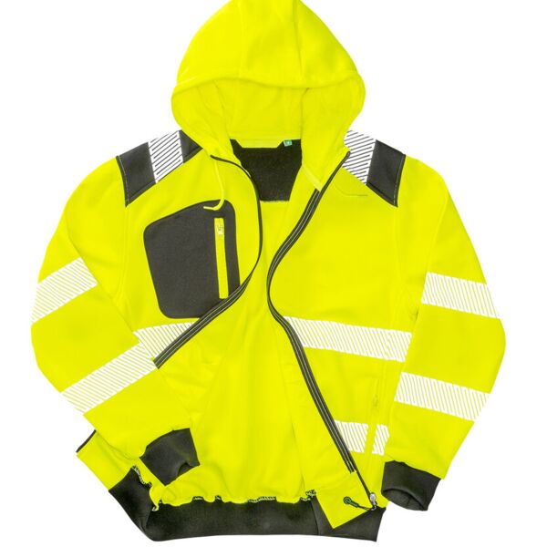 Recycled robust zipped safety hoodie Miniaturansicht