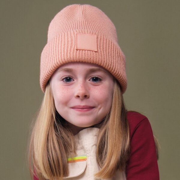 Kinder Beanie mit Patch Miniaturansicht